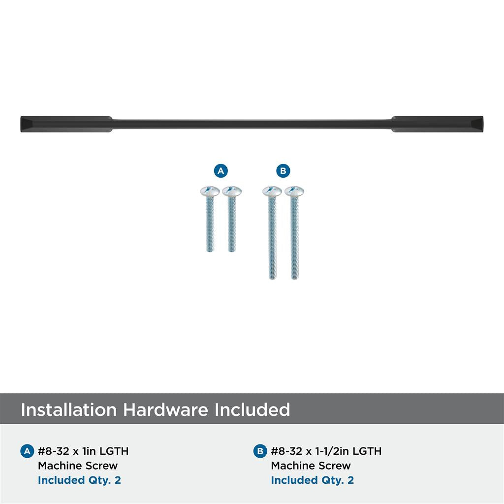AMEROCK Angle Cabinet Handle Pull in Matte Black (+6 Sizes)