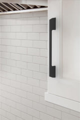 AMEROCK Angle Cabinet Handle Pull in Matte Black (+6 Sizes)