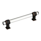 AMEROCK Glacio Glass Handle Cabinet Pull in Clear and Oil Rubbed Bronze (+5 Sizes)