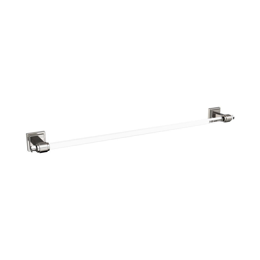 AMEROCK Glacio Towel Bar in Clear and Brushed Nickel (+3 Sizes)