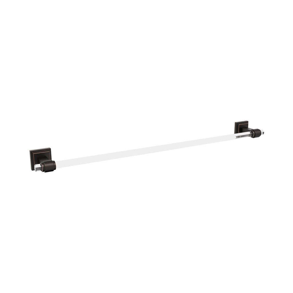 AMEROCK Glacio Towel Bar in Clear and Oil Rubbed Bronze (+3 Sizes)