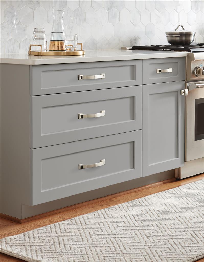 AMEROCK Candler Handle Cabinet Pull in Polished Nickel (+8 Sizes)