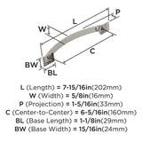 AMEROCK Candler Handle Cabinet Pull in Polished Nickel (+8 Sizes)