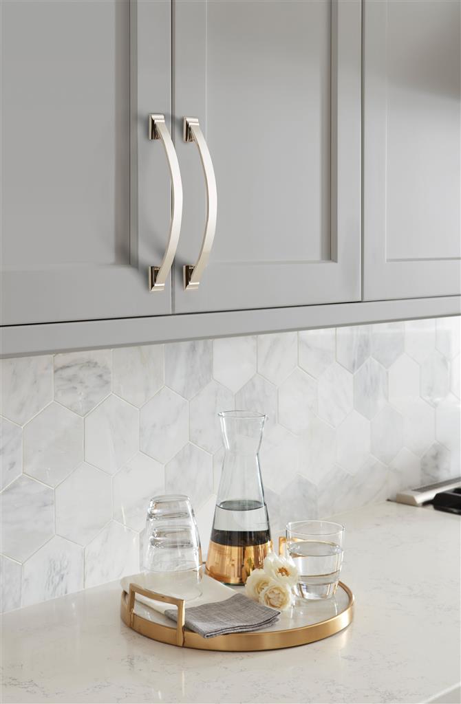 AMEROCK Candler Handle Cabinet Pull in Polished Nickel (+8 Sizes)