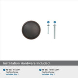 AMEROCK Ravino 1-1/4" Diameter Cabinet Knob in Oil Rubbed Bronze