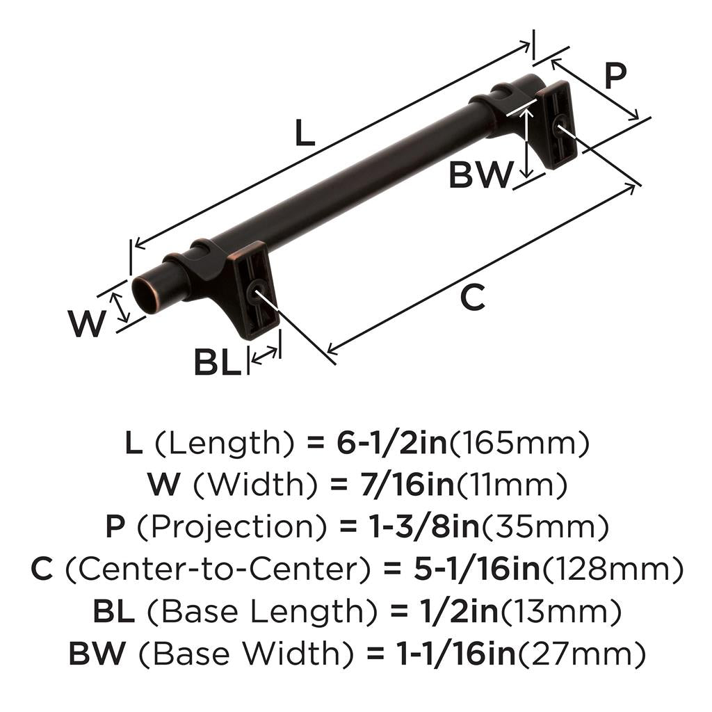 AMEROCK Davenport Handle Pull in Oil Rubbed Bronze (+8 Sizes)