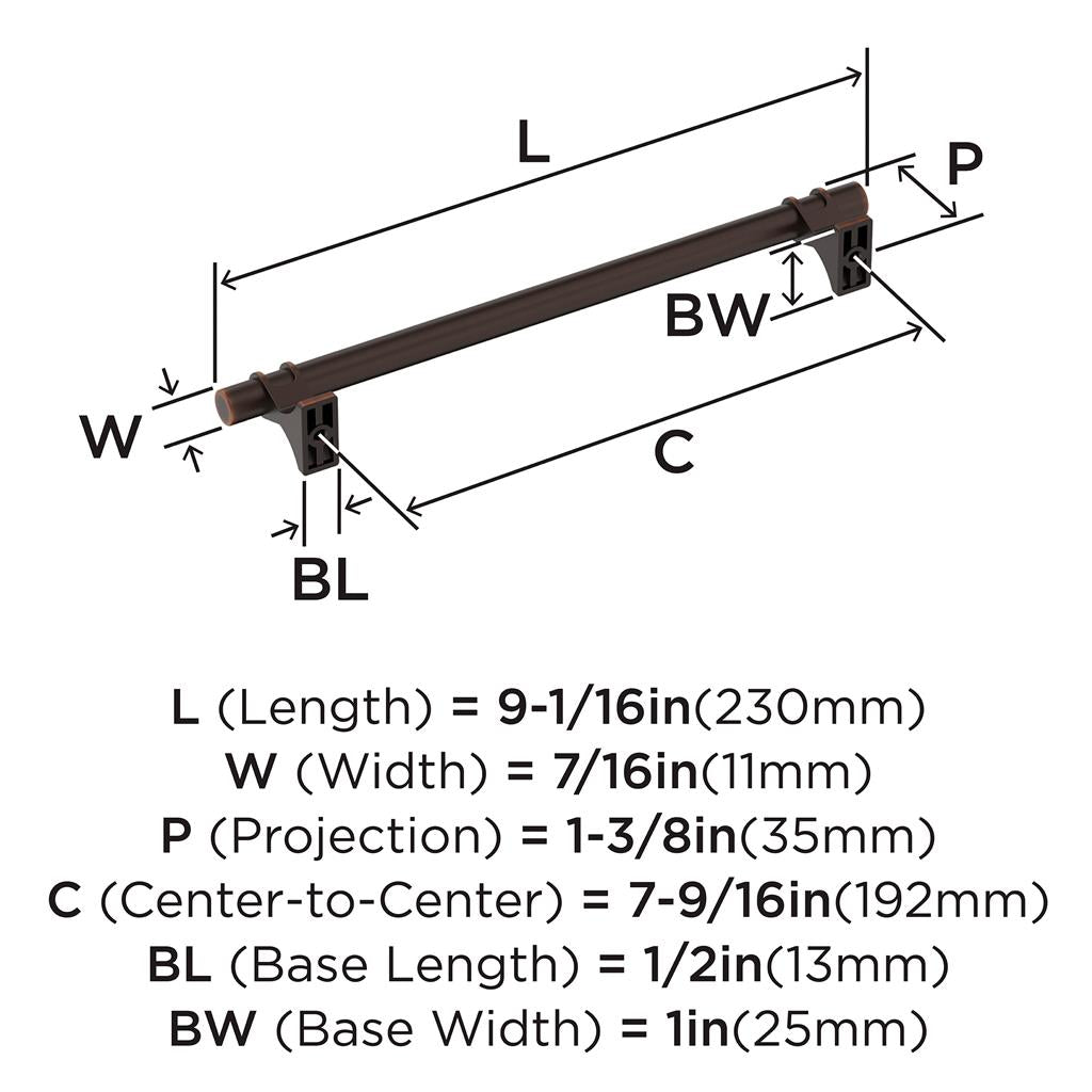 AMEROCK Davenport Handle Pull in Oil Rubbed Bronze (+8 Sizes)