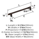 AMEROCK Davenport Handle Pull in Oil Rubbed Bronze (+8 Sizes)