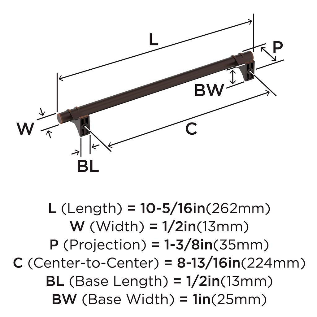 AMEROCK Davenport Handle Pull in Oil Rubbed Bronze (+8 Sizes)