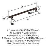AMEROCK Davenport Handle Pull in Oil Rubbed Bronze (+8 Sizes)