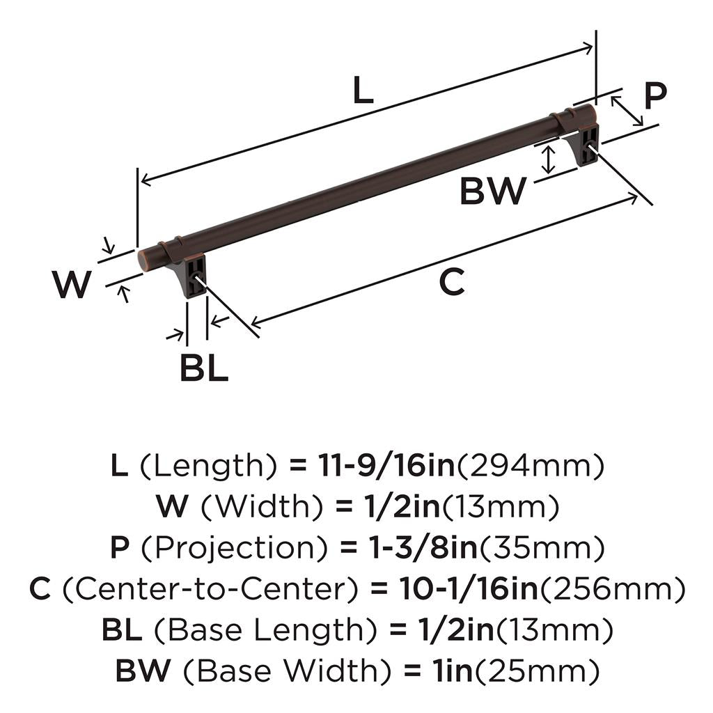 AMEROCK Davenport Handle Pull in Oil Rubbed Bronze (+8 Sizes)