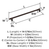 AMEROCK Davenport Handle Pull in Oil Rubbed Bronze (+8 Sizes)