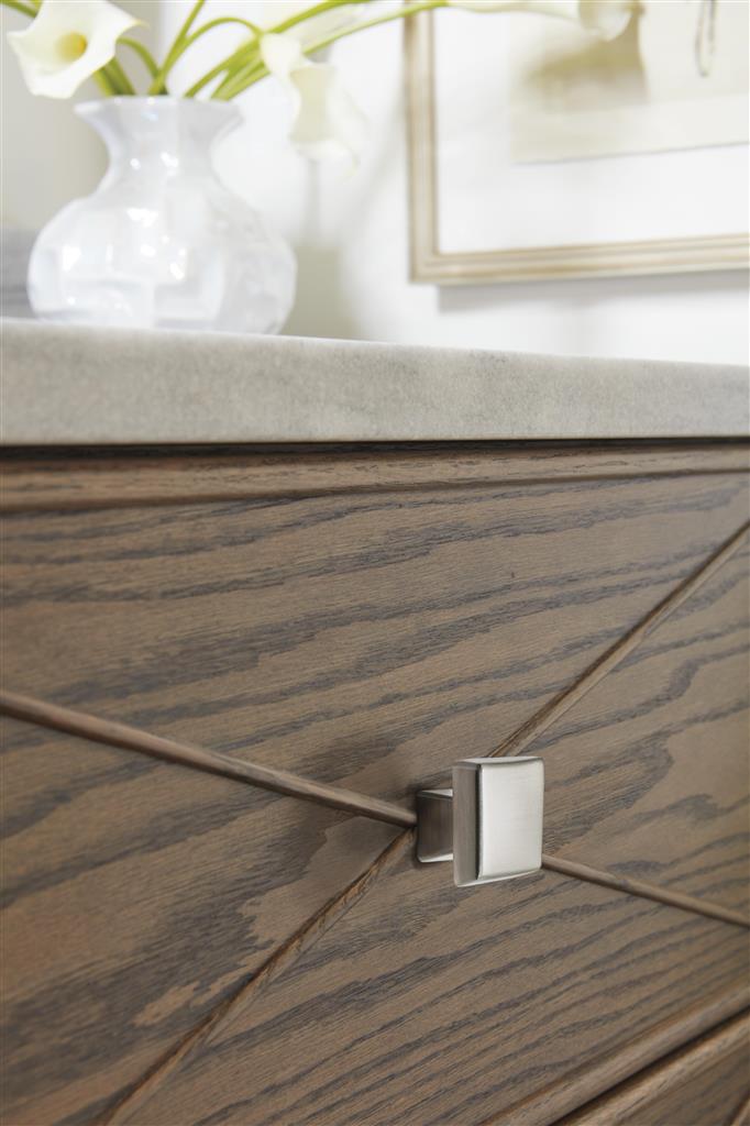AMEROCK Blackrock Square Cabinet Knob in Satin Nickel (+2 Sizes)