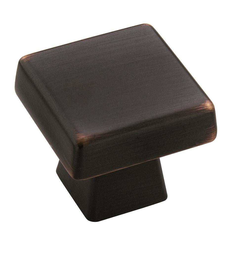 AMEROCK Blackrock Square Cabinet Knob in Oil Rubbed Bronze (+2 Sizes)