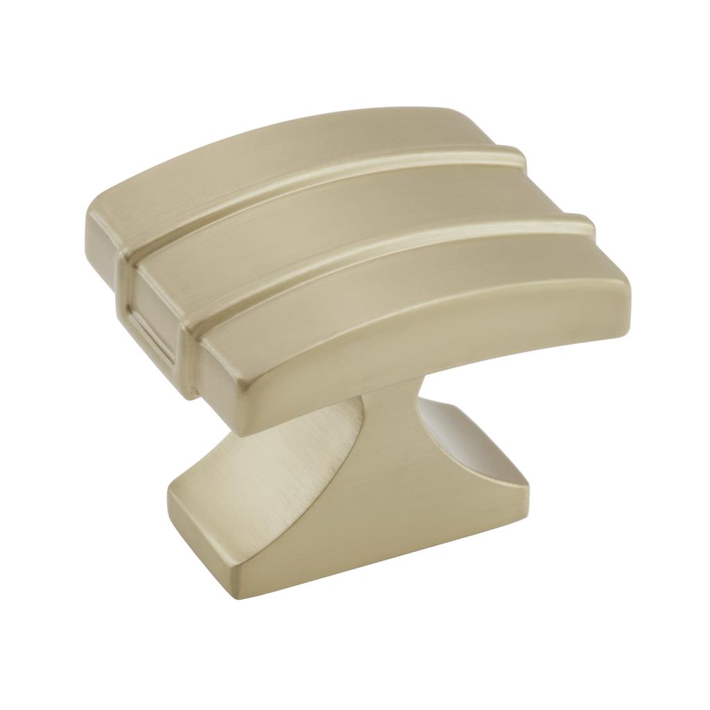AMEROCK Davenport Rectangle Cabinet Knob in Golden Champagne (+2 Sizes)