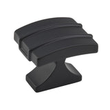 AMEROCK Davenport Rectangle Cabinet Knob in Matte Black (+2 Sizes)