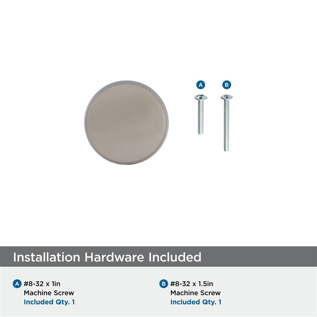 AMEROCK Blackrock Round Cabinet Knob in Satin Nickel (+2 Sizes)