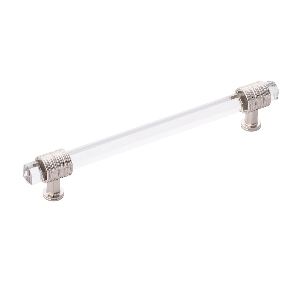 BELWITH KEELER Chrysalis Glass Handle Pull in Polished Nickel