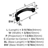 AMEROCK Revitalize Cabinet Handles in Black Bronze (+7 Sizes)