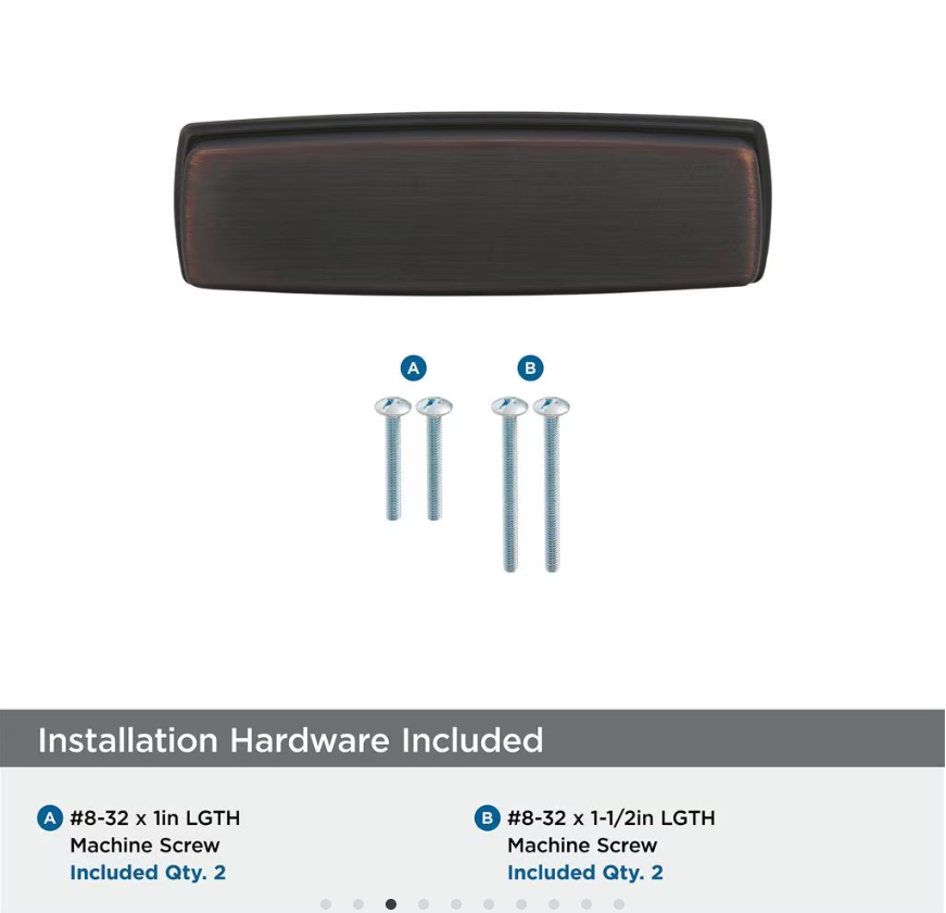 AMEROCK Kane 3-3/4" Centers Cup Pull in Oil Rubbed Bronze