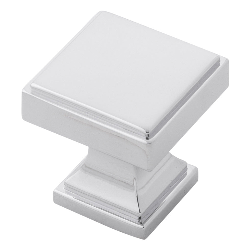 BELWITH KEELER Brownstone Square Cabinet Knob in Chrome (+2 Sizes)