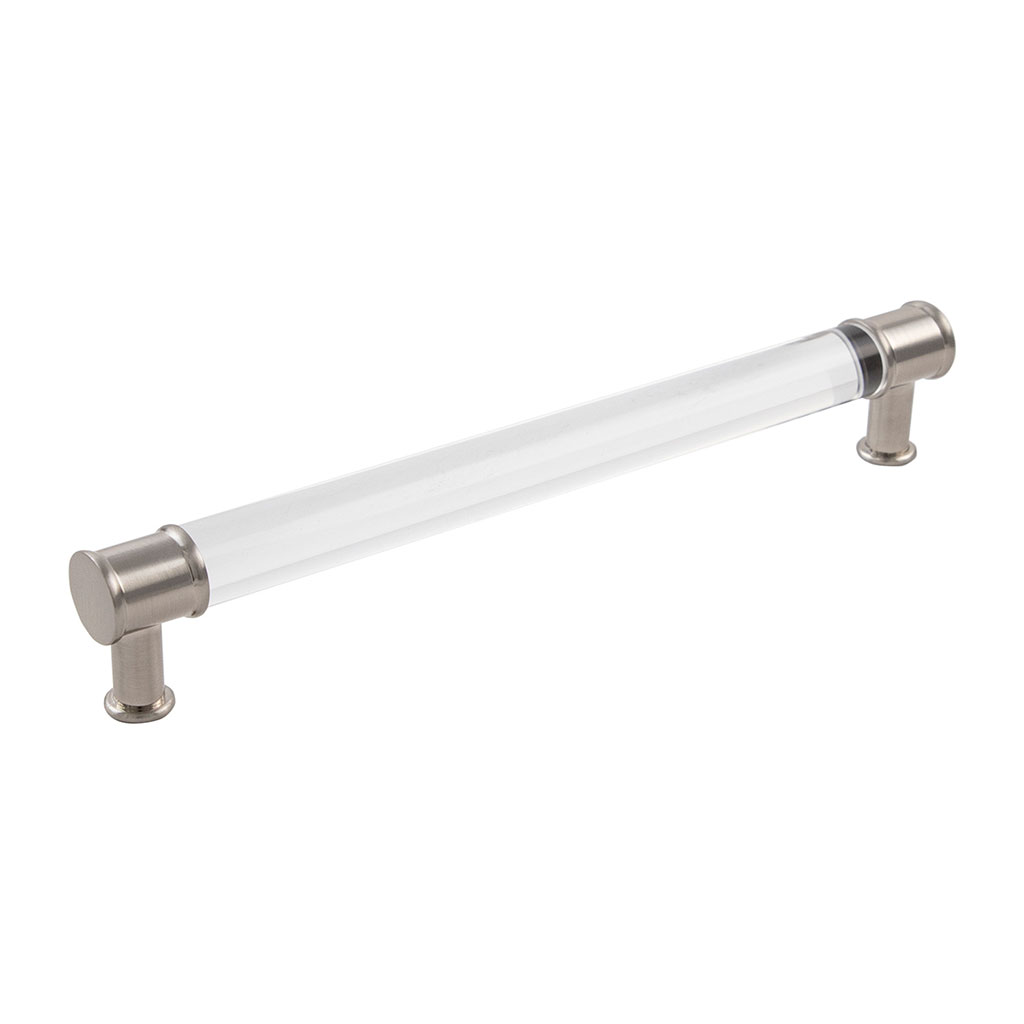 HICKORY Midway Handle Cabinet Pulls in Satin Nickel and Clear (+5 Sizes)