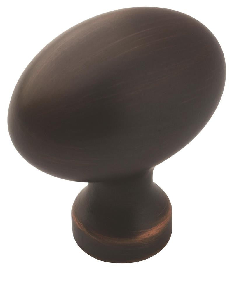 Oil Rubbed Bronze Oval Cabinet Knob from Amerock's Vaile Collection BP53014ORB Main View