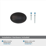 AMEROCK Vaile 1-3/8" Length Oval Cabinet Knob in Oil Rubbed Bronze