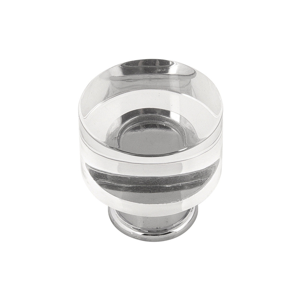 HICKORY Midway Round Cabinet Knob in Chrome and Clear (+2 Sizes)