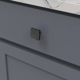 BELWITH KEELER Sandrine Square Cabinet Knob in Black Mist
