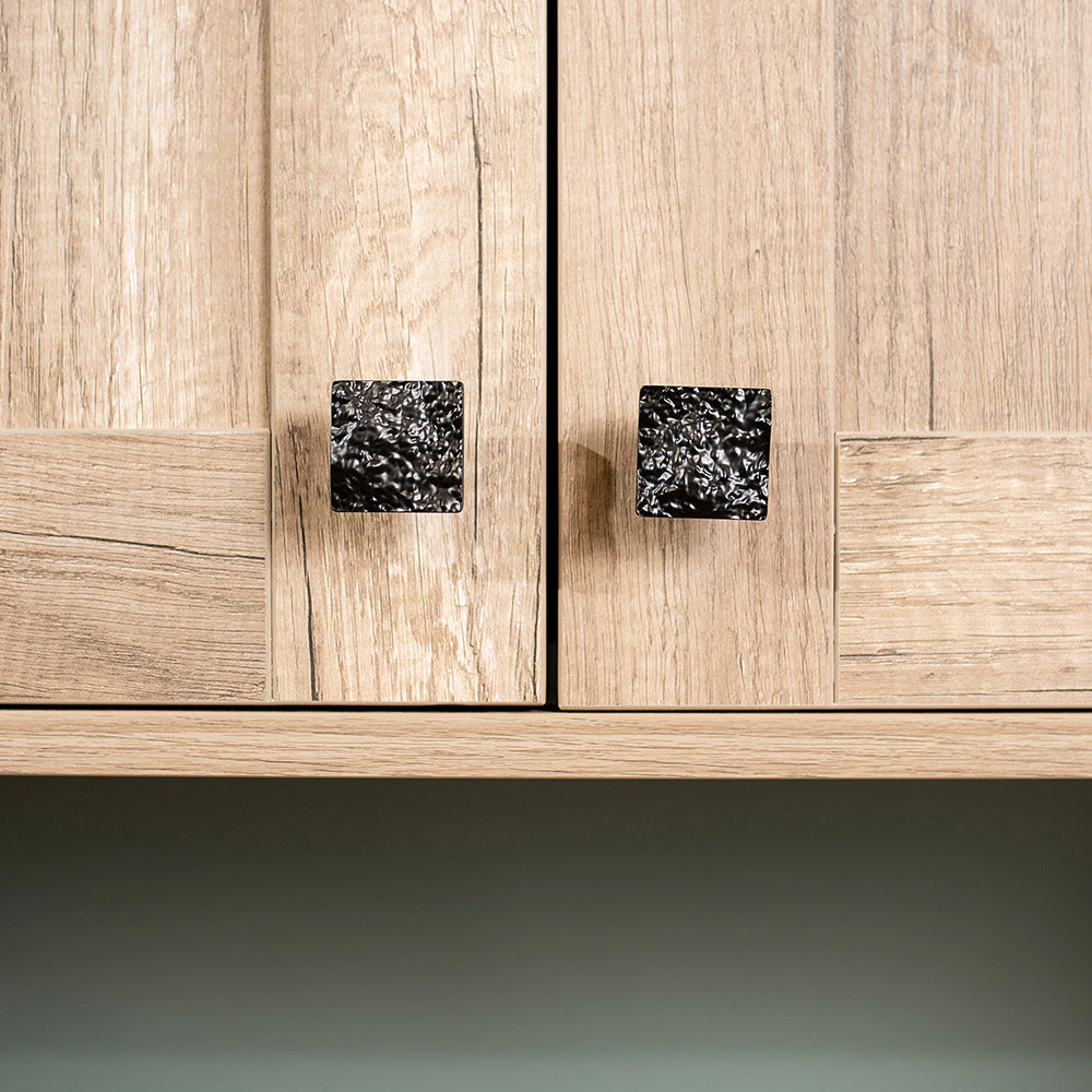 BELWITH KEELER Sandrine Square Cabinet Knob in Black Mist