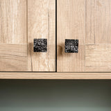 BELWITH KEELER Sandrine Square Cabinet Knob in Black Mist