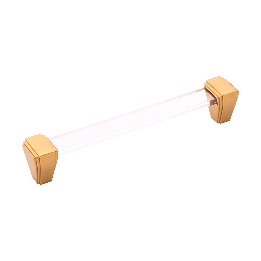 BELWITH KEELER Belleclaire Cabinet Handle Pull in Brushed Golden Brass and Clear (+3 Sizes)