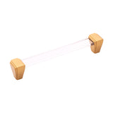BELWITH KEELER Belleclaire Cabinet Handle Pull in Brushed Golden Brass and Clear (+3 Sizes)