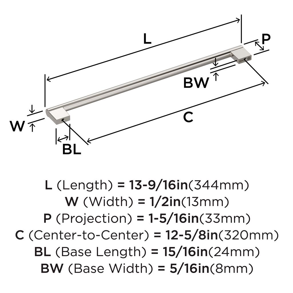 AMEROCK Versa Handle Cabinet Pull in Satin Nickel (+8 Sizes)