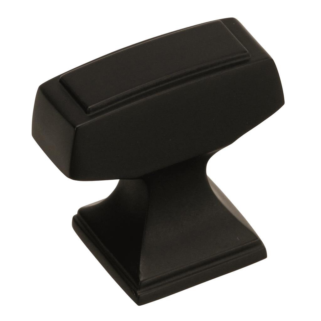 AMEROCK Mulholland Rectangle Cabinet Knob in Black Bronze (+2 Sizes)