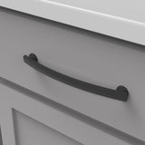 HICKORY American Diner Handle Cabinet Pulls in Matte Black (+7 Sizes)
