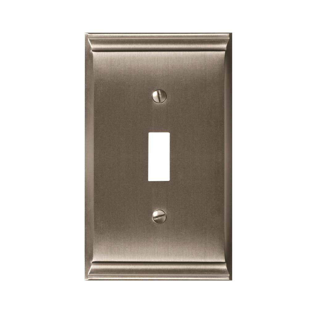 AMEROCK Candler Toggle Switch Wall Plate in Satin Nickel (+3 Styles)