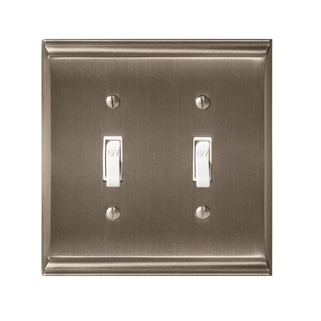 AMEROCK Candler Toggle Switch Wall Plate in Satin Nickel (+3 Styles)