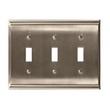 AMEROCK Candler Toggle Switch Wall Plate in Satin Nickel (+3 Styles)