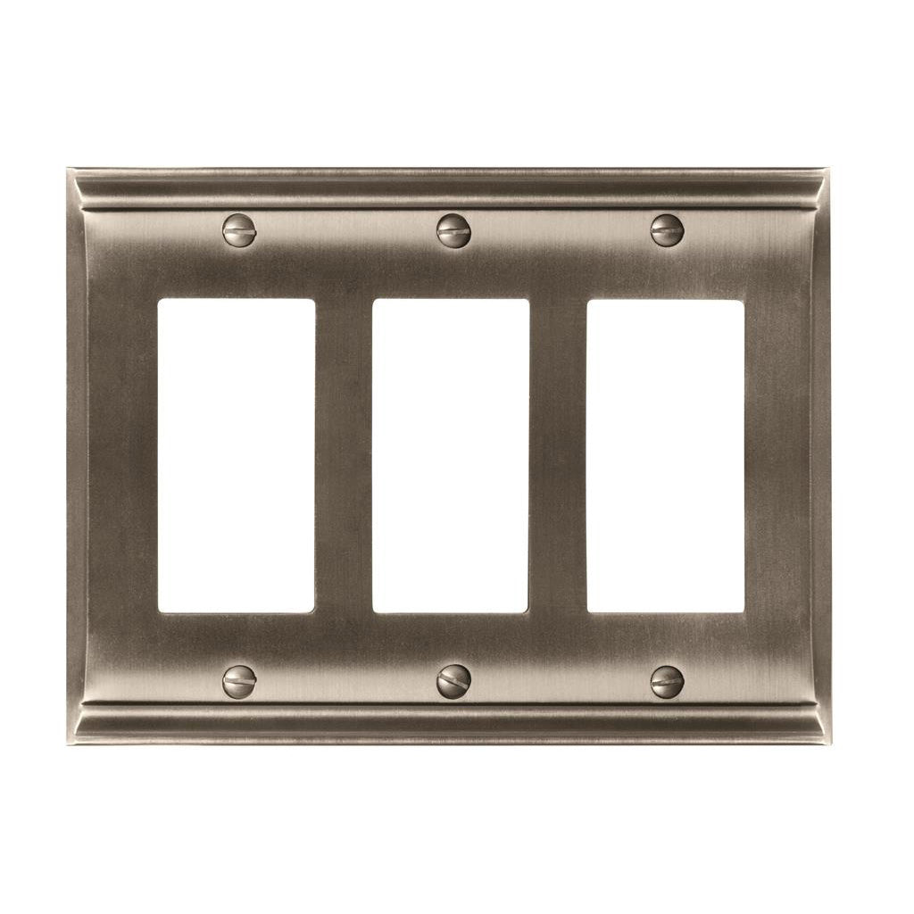 AMEROCK Candler GFI Rocker Wall Plate in Satin Nickel (+3 Styles)