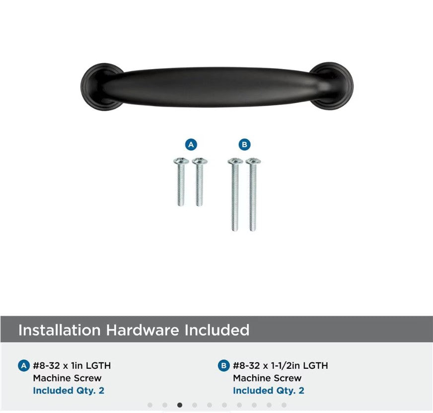 AMEROCK Kane Handle Pulls in Black Bronze (+8 sizes)