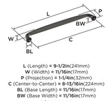 AMEROCK Kane Handle Pulls in Black Bronze (+8 sizes)