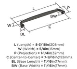 AMEROCK Kane Handle Pulls in Black Bronze (+8 sizes)