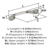 AMEROCK Ravino Cabinet Handles in Satin Nickel