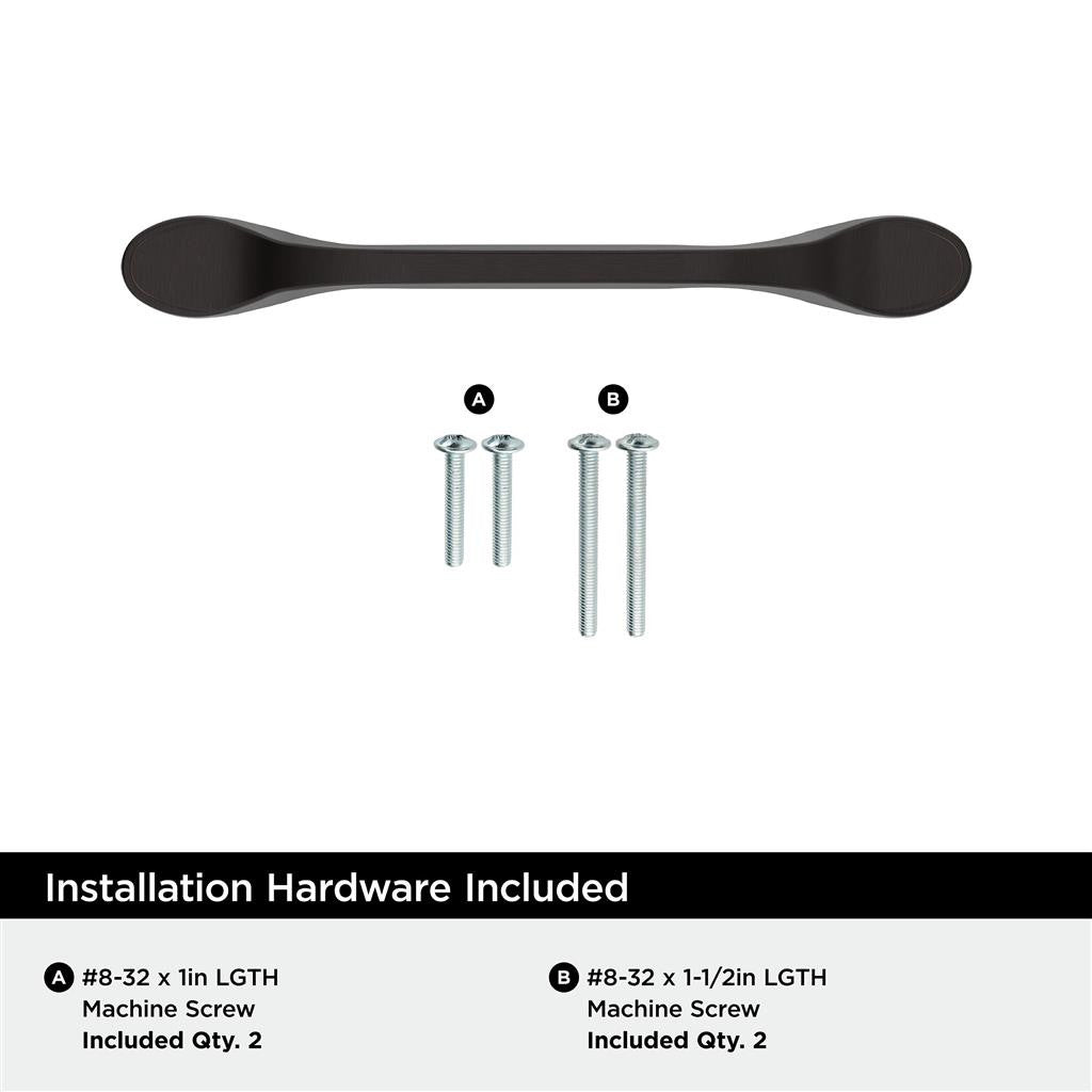 AMEROCK Ravino 96mm Center to Center Handle Cabinet Pull - Oil Rubbed Bronze BP21936ORB Hardware