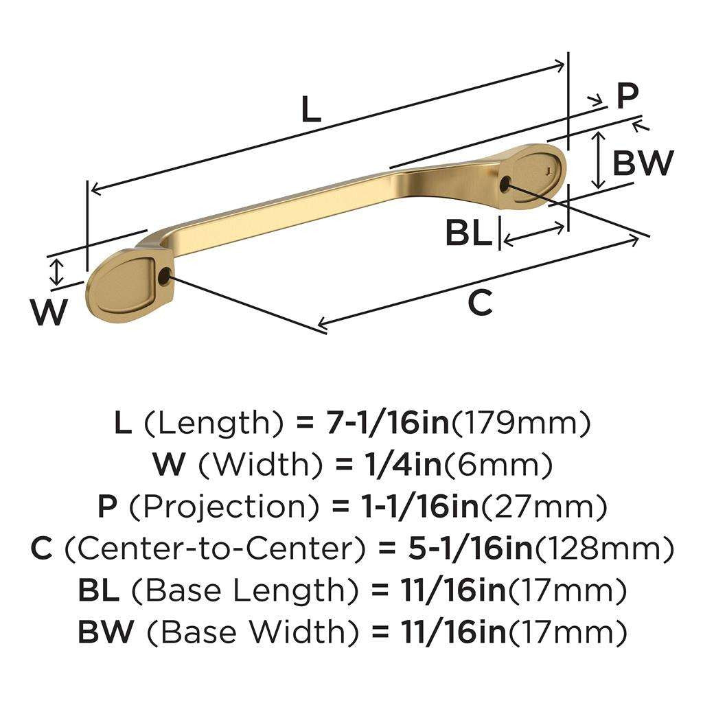 AMEROCK Ravino Cabinet Handles in Champagne Bronze