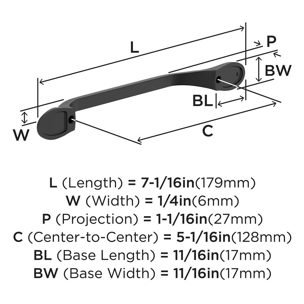 AMEROCK Ravino Cabinet Handles in Flat Black