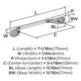 AMEROCK Ravino Cabinet Handles in Satin Nickel