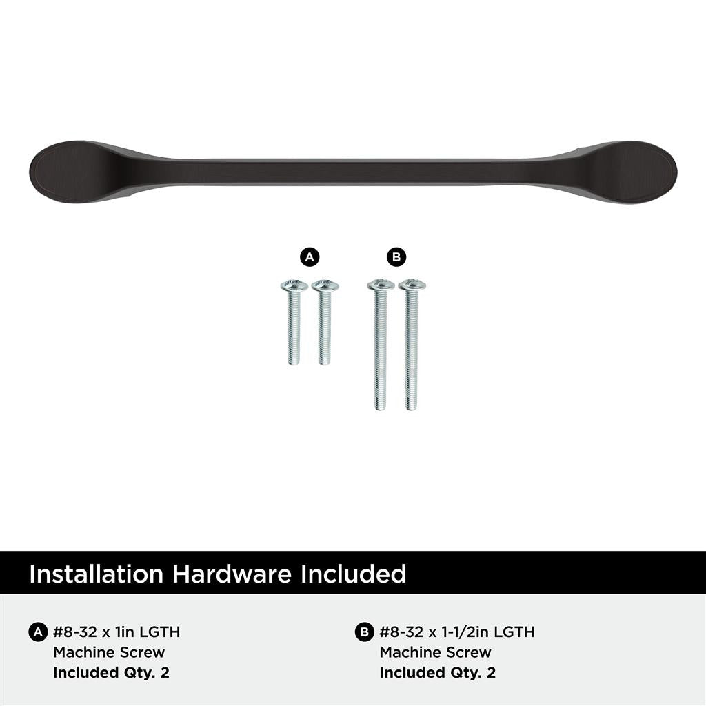 AMEROCK Ravino 128mm Center to Center Handle Cabinet Pull - Oil Rubbed Bronze BP21937ORB Hardware